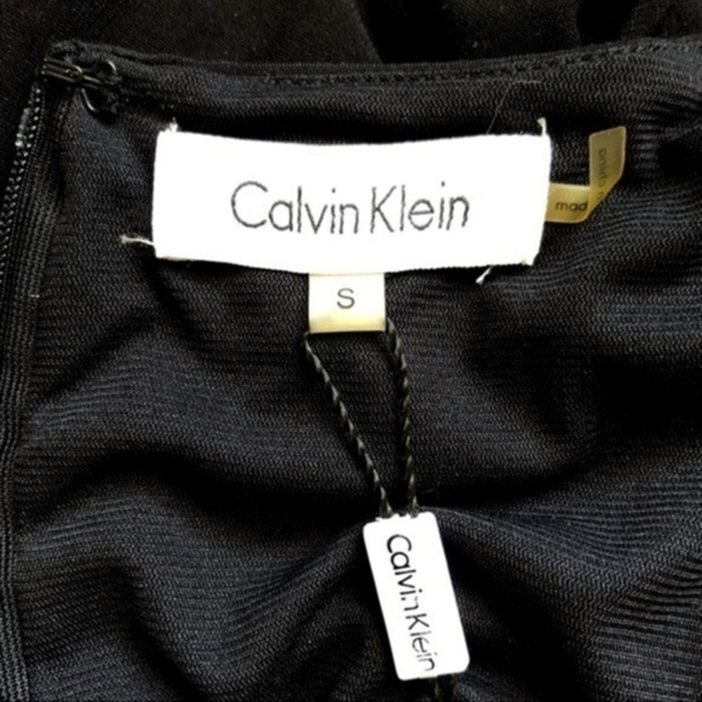 Calvin Klein NWT Black Silver Embellished Waistline Sleeveless Dress π - Picture 12 of 13